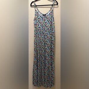 NWOT, Lane Bryant Blue Multi- Floral Maxi Dress